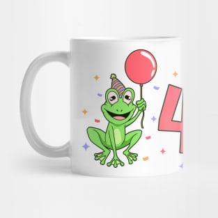 I am 4 with frog - kids birthday 4 years old Mug